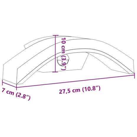 Buitenwandlamp LED met sensors gegoten aluminium zwart 9