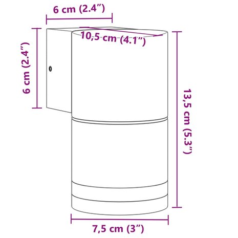 Buitenwandlampen 2 st gegoten aluminium zwart 7