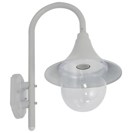 Tuin wandlamp E27 42 cm aluminium wit 3