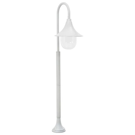 Paalverlichting tuin E27 120 cm aluminium wit 1