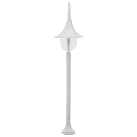 Paalverlichting tuin E27 120 cm aluminium wit 2