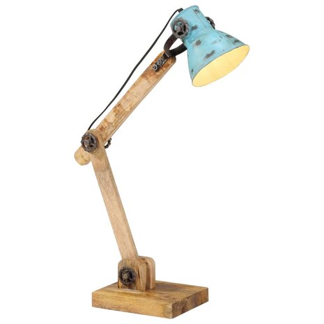 Bureaulamp 25 W E27 23x18x96 cm verweerd blauw 1