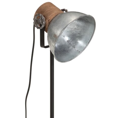 Bureaulamp 25 W E27 17x17x50 cm vintage zilverkleurig 6