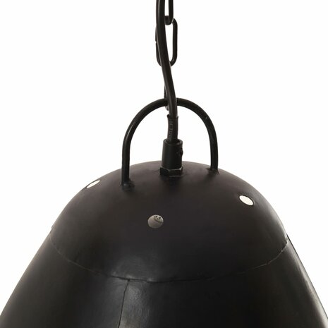 Hanglamp industrieel rond 25 W E27 32 cm zwart 7