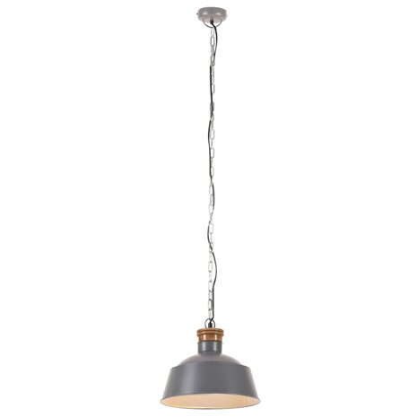 Hanglamp industrieel E27 32 cm grijs 2