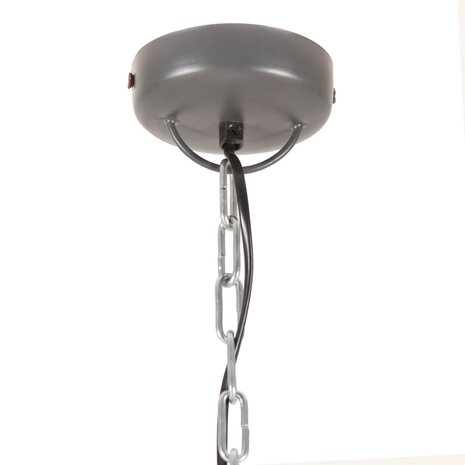 Hanglamp industrieel E27 32 cm grijs 4