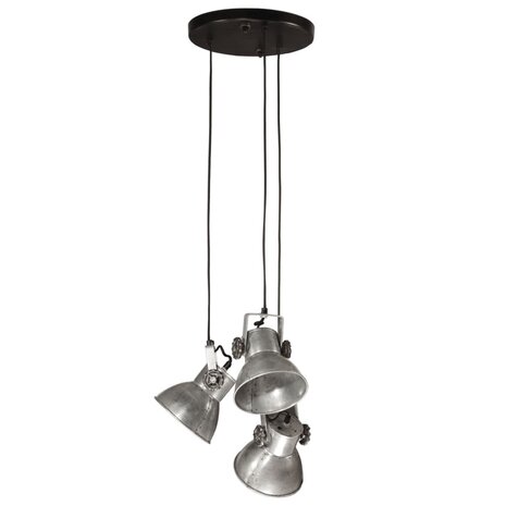 Hanglamp 25 W E27 30x30x100 cm vintage zilverkleurig 3