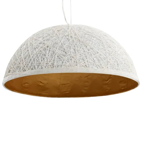 Hanglamp E27 Ø50 cm wit en goud 5