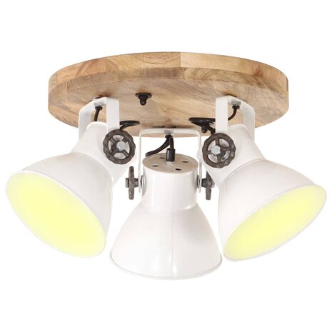 Plafondlamp industrieel 25 W E27 42x27 cm wit 1