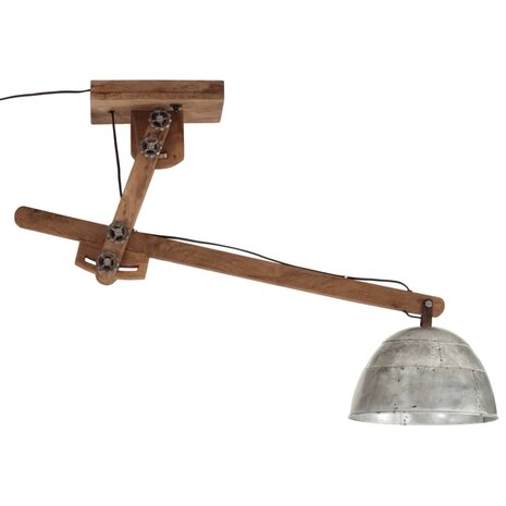 Plafondlamp 25 W E27 105x30x65-108 cm vintage zilverkleurig 3