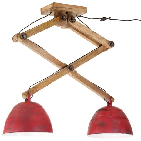 Plafondlamp 25 W E27 29x18x85 cm verweerd rood 2