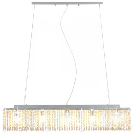 Plafondlamp met kristallen kralen 104 cm zilverkleurig  4