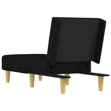 Chaise longue stof zwart 5