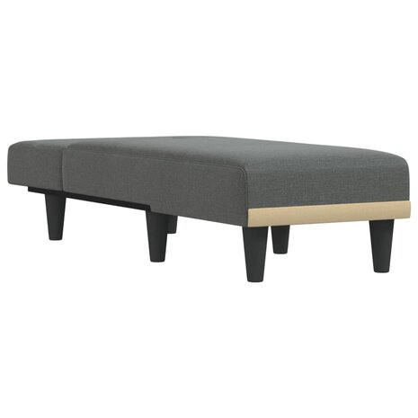 Chaise longue stof donkergrijs 3