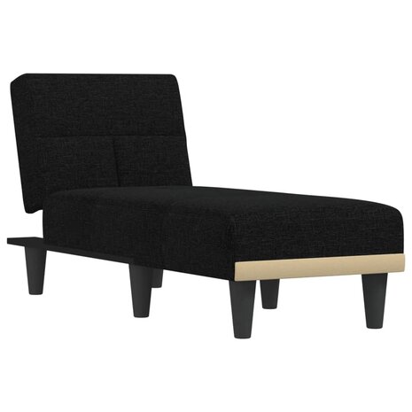 Chaise longue stof zwart 2