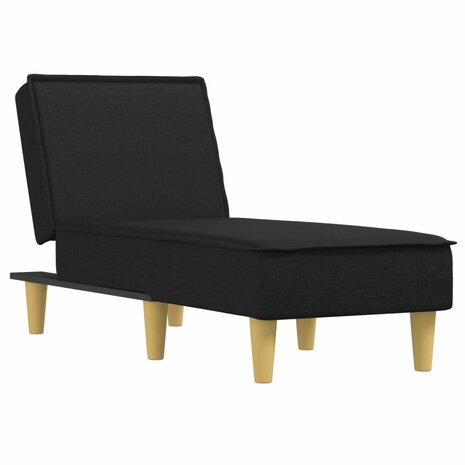 Chaise longue stof zwart 2