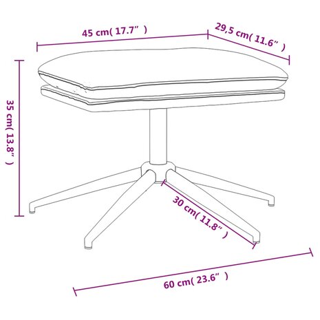 Voetenbank 60x60x35 cm microvezelstof bruin 6