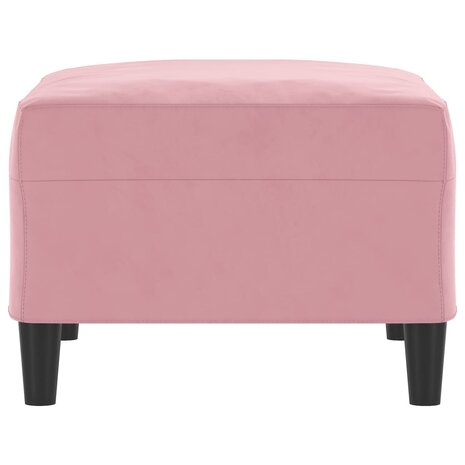 Voetenbank 70x55x41 cm fluweel roze 4