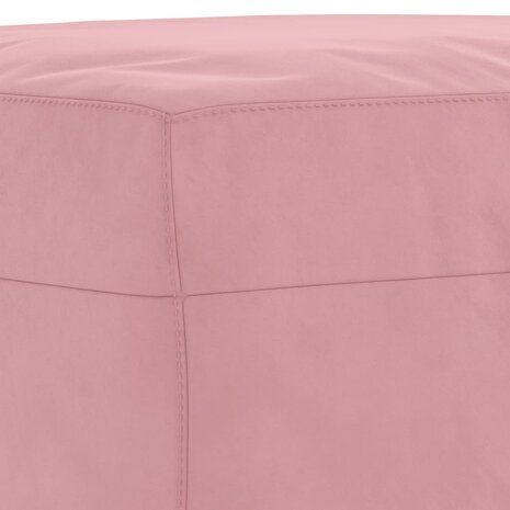 Voetenbank 70x55x41 cm fluweel roze 5