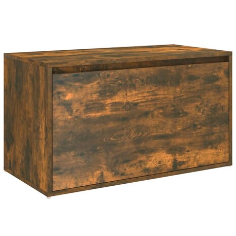 Halbankje 80x40x45 cm bewerkt hout gerookt eikenkleurig 2