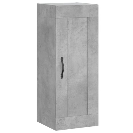 Wandkast 34,5x34x90 cm bewerkt hout betongrijs 2