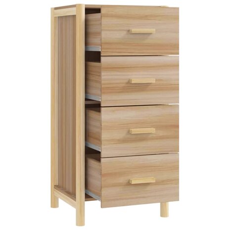 Hoge kast 42x38x90 cm bewerkt hout 7