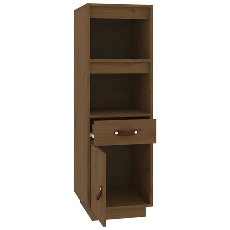 Hoge kast 34x40x108,5 cm massief grenenhout honingbruin 6