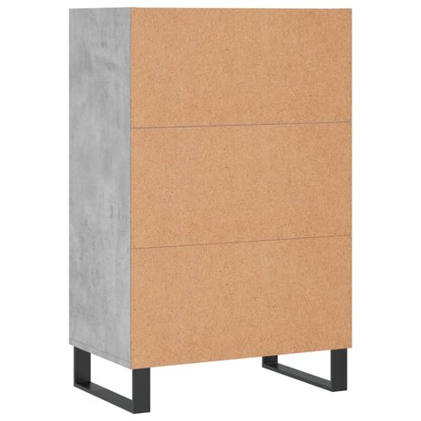 Hoge kast 57x35x90 cm bewerkt hout betongrijs 6