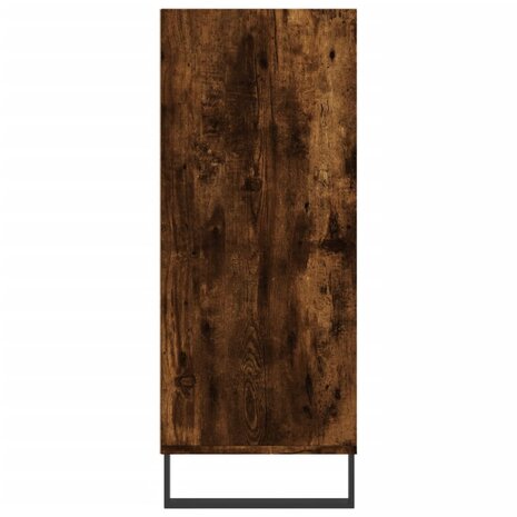 Hoge kast 57x35x90 cm bewerkt hout gerookt eikenkleurig 5