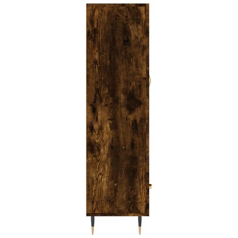 Hoge kast 69,5x31x115 cm bewerkt hout gerookt eikenkleurig 7