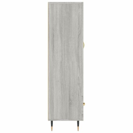 Hoge kast 69,5x31x115 cm bewerkt hout grijs sonoma eikenkleurig 7