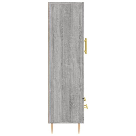 Hoge kast 69,5x31x115 cm bewerkt hout grijs sonoma eikenkleurig 7