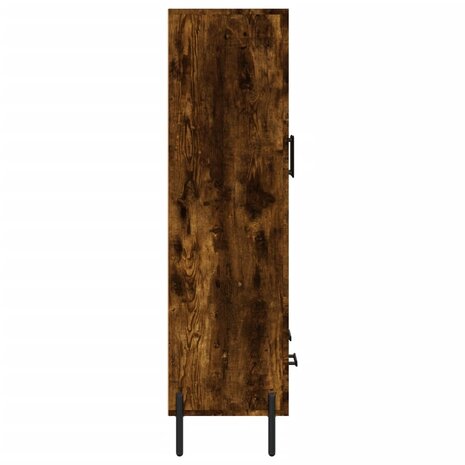 Hoge kast 69,5x31x115 cm bewerkt hout gerookt eikenkleurig 7