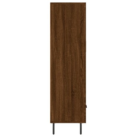 Hoge kast 69,5x31x115 cm bewerkt hout bruin eikenkleur 7