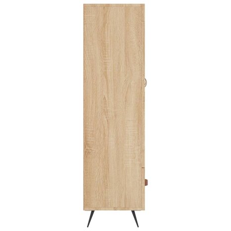 Hoge kast 69,5x31x115 cm bewerkt hout sonoma eikenkleurig 7