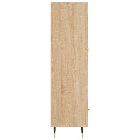 Hoge kast 69,5x31x115 cm bewerkt hout sonoma eikenkleurig 7