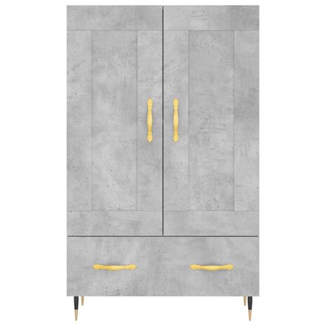 Hoge kast 69,5x31x115 cm bewerkt hout betongrijs 5