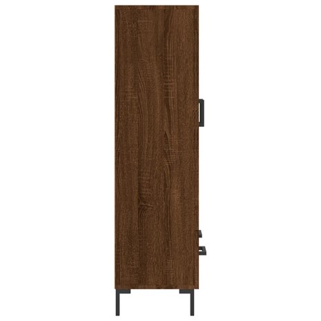 Hoge kast 69,5x31x115 cm bewerkt hout bruin eikenkleur 7