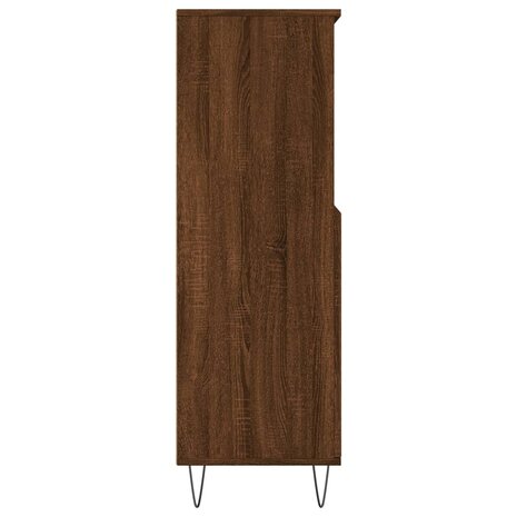 Hoge kast 60x36x110 cm bewerkt hout bruin eikenkleur 7