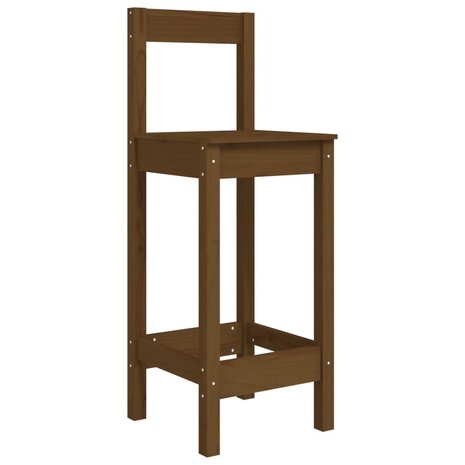 Barstoelen 2 st 40x41,5x112 cm massief grenenhout honingbruin 3