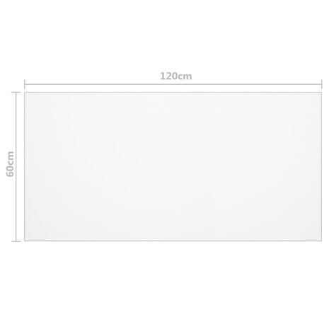 Tafelbeschermer 120x60 cm 2 mm PVC mat 6