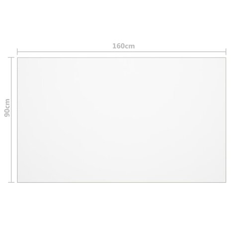 Tafelbeschermer 160x90 cm 2 mm PVC mat 6