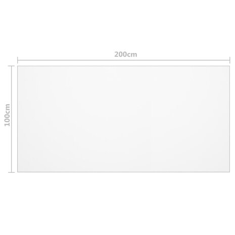 Tafelbeschermer 200x100 cm 2 mm PVC mat 6