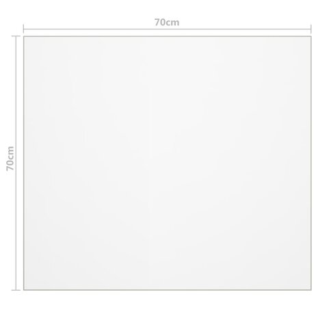 Tafelbeschermer 70x70 cm 2 mm PVC transparant 6