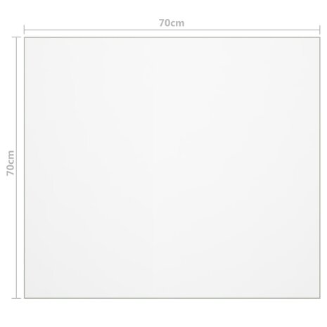 Tafelbeschermer 70x70 cm 2 mm PVC mat 6