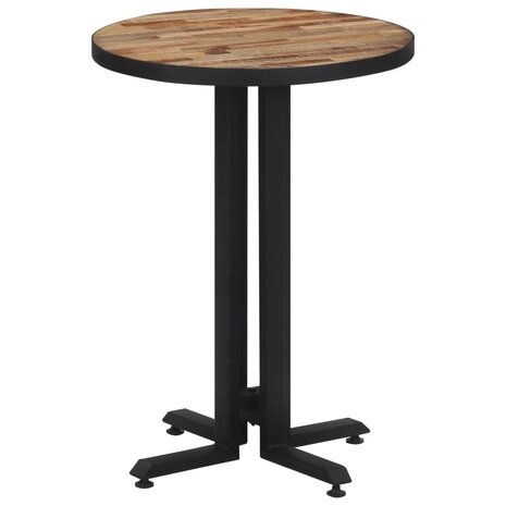 Bistrotafel rond Ø55x76 cm massief gerecycled teakhout 1