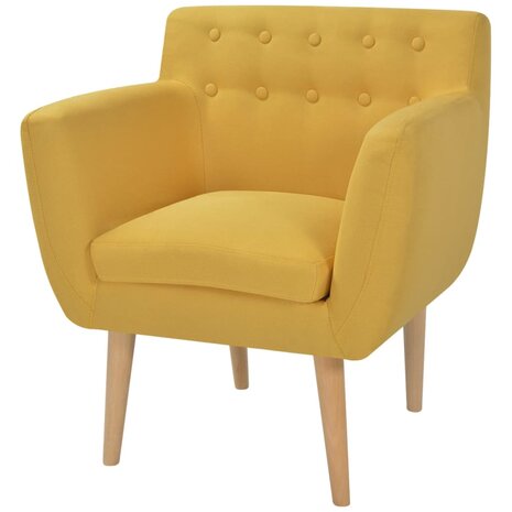 Fauteuil stof geel 1