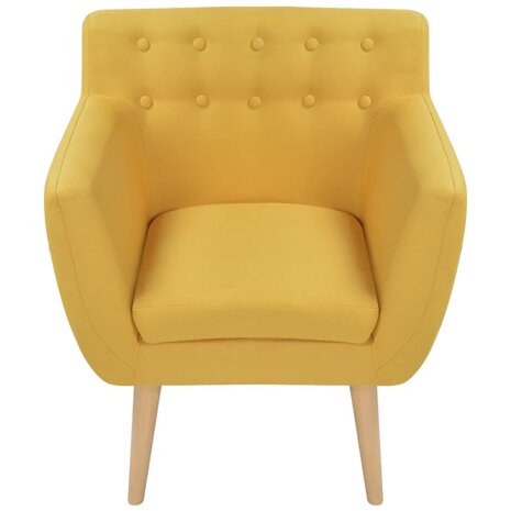 Fauteuil stof geel 2