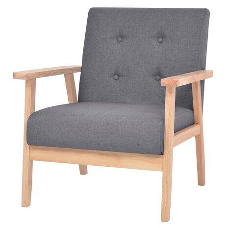 Fauteuil stof donkergrijs 1