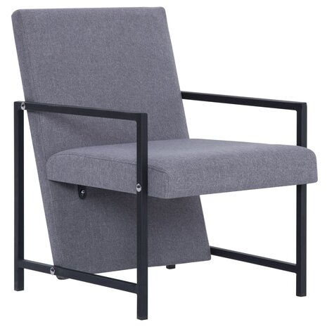 Fauteuil stof lichtgrijs 2